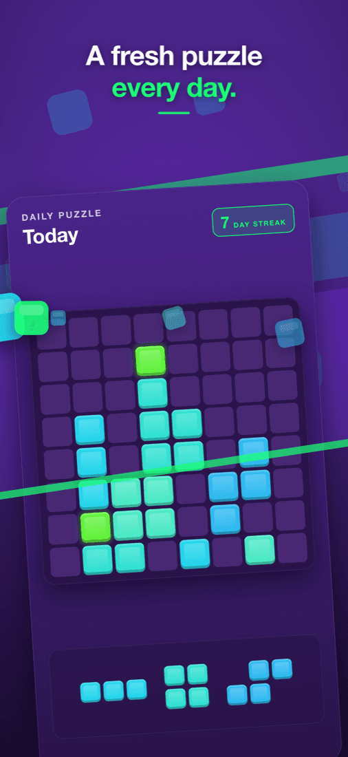 The daily puzzle with a seven day streak